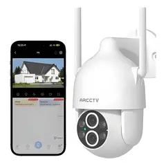 GENERICO - Cámara de Seguridad Wifi Ip Doble Lente con Audio Hd II
