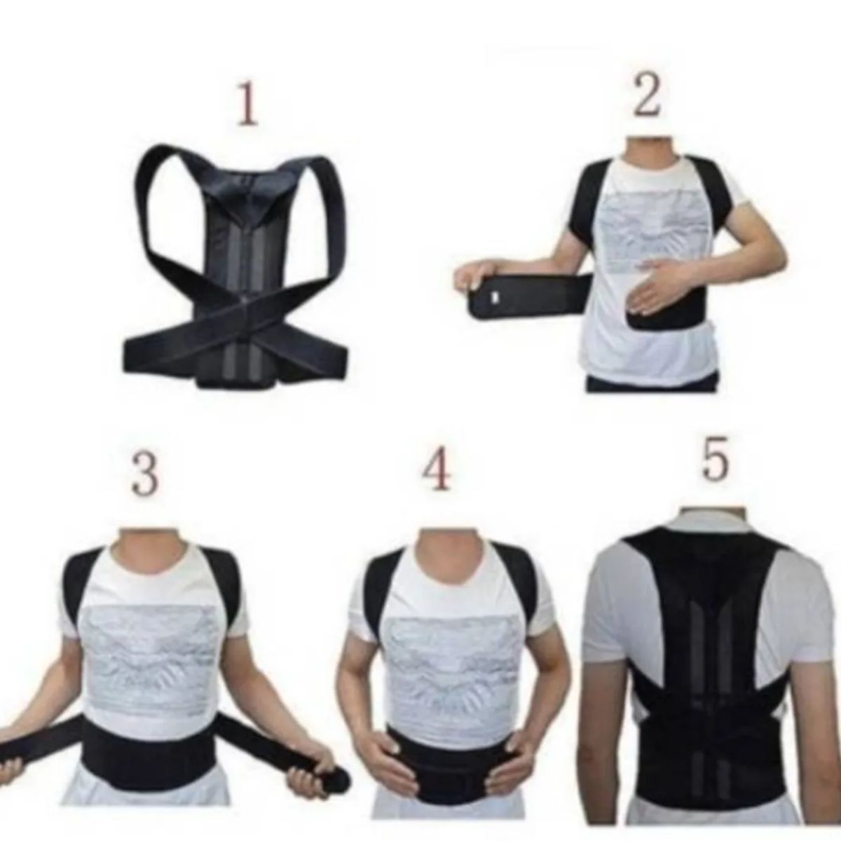 GENERICO - Corrector de Postura Soporte Lumbar - Magnetoterapia - Tallas XXL