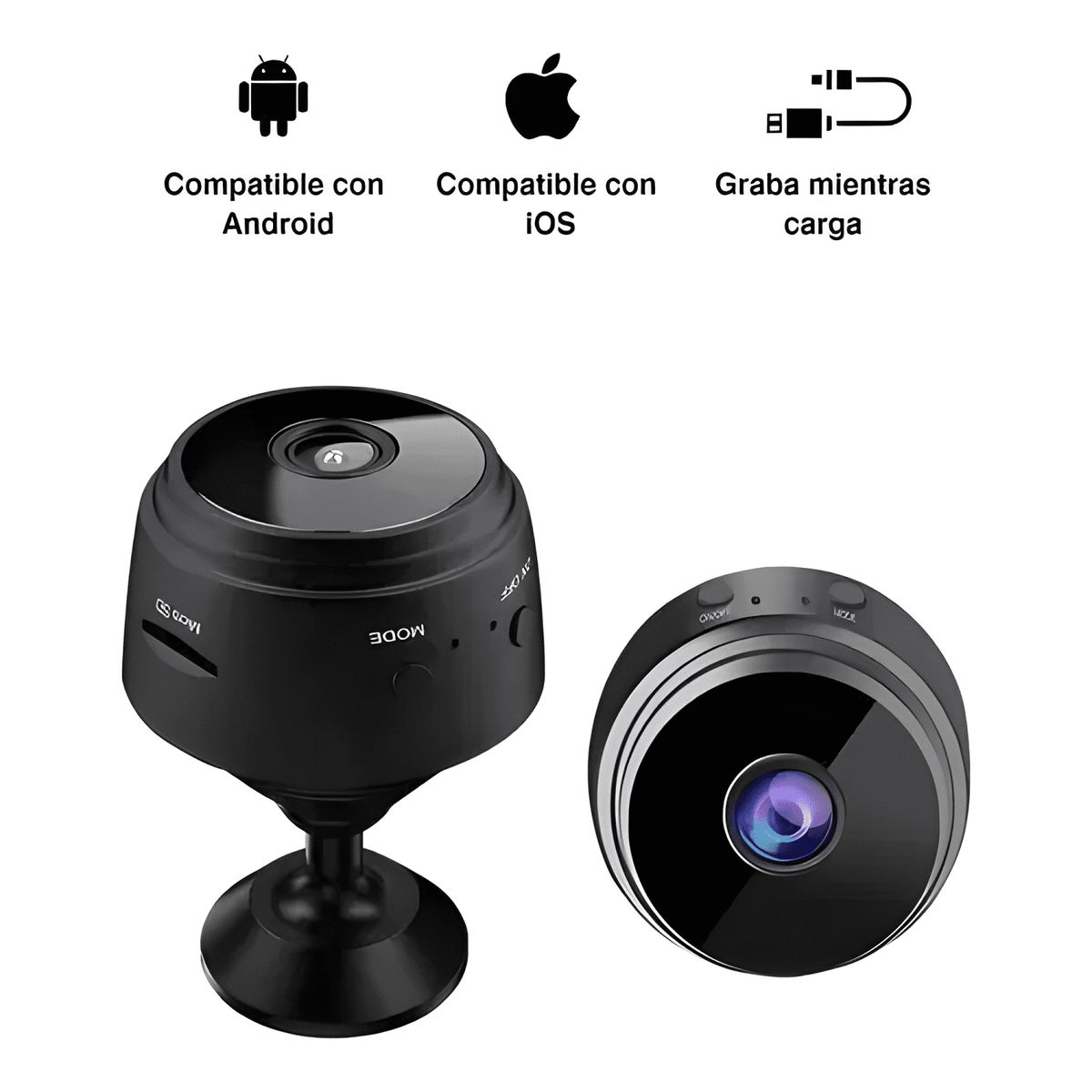 GENERICO - Cámara de Seguridad Wifi A9 1080p - Mini - Graba - Espía
