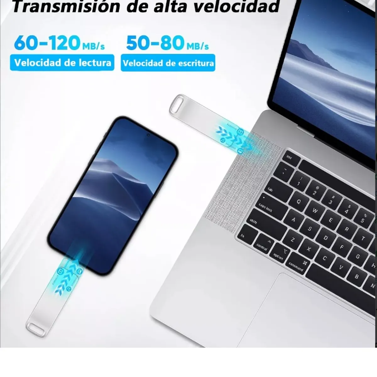 GENERICO - Pendrive Metalico Generico 1TB Fast Speed Usb Plateado