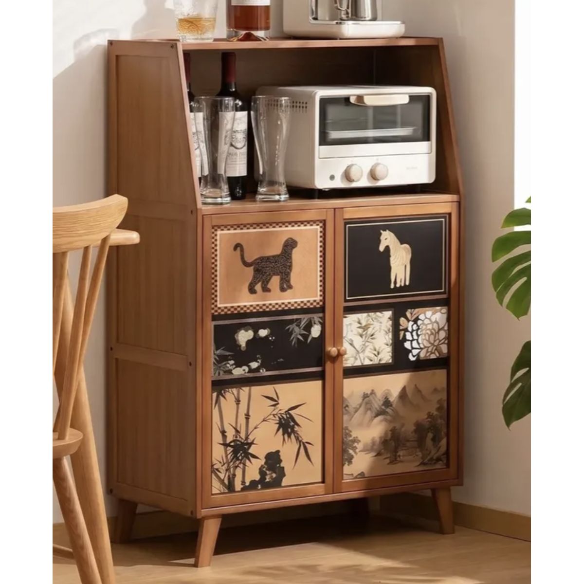 IDEEHOUSE - Aparador Cocina Ideehouse Mueble Aparador Buffet 66x32x100cm