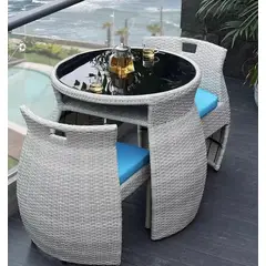 IDEEHOUSE - Juego Terraza Ratan 2 Asientos