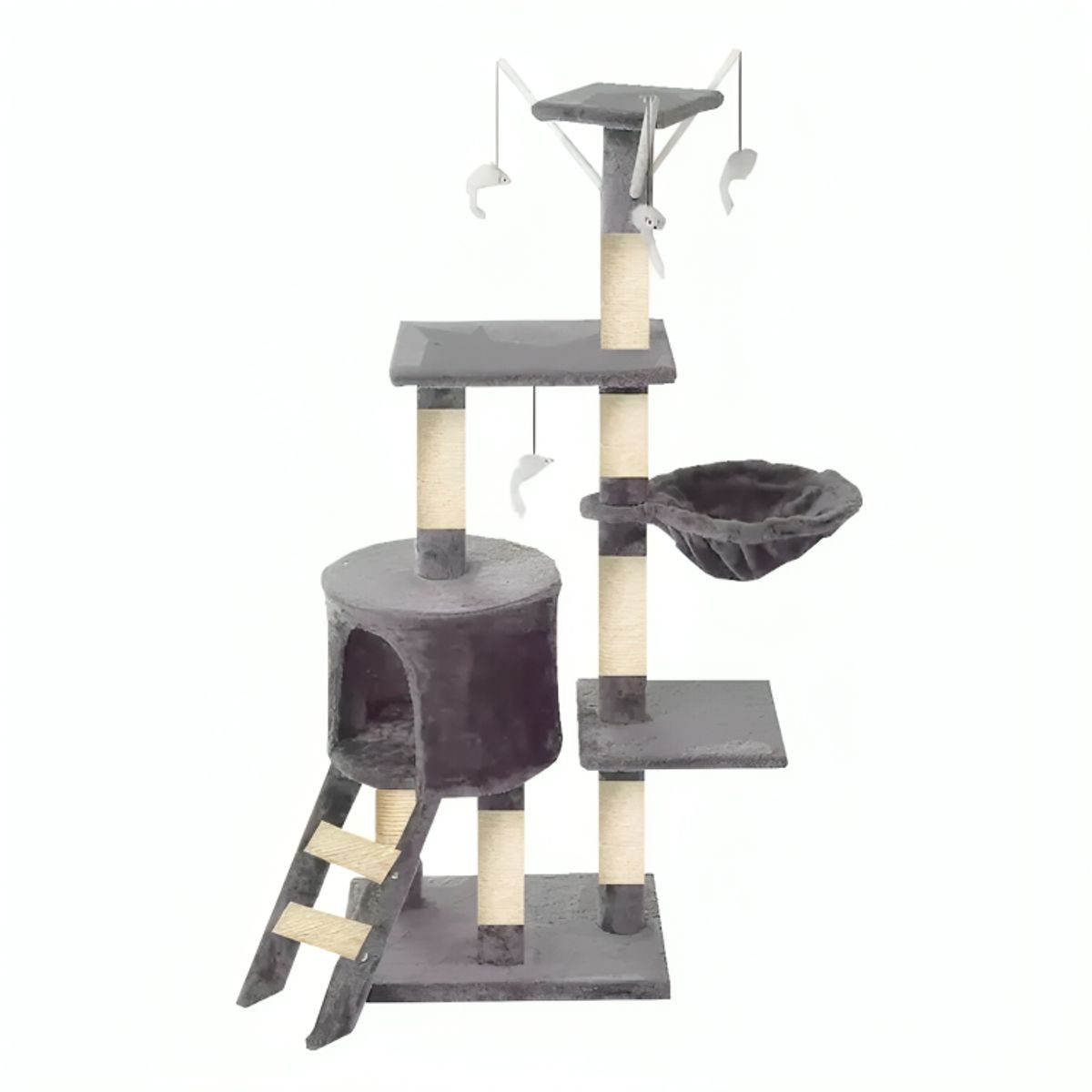 GENERICO - Rascador Tipo Árbol Para Gatos - 5 Niveles Interactivo