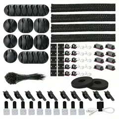 GENERICO - Kit Organizador De Gestión De Cables De 173 Piezas
