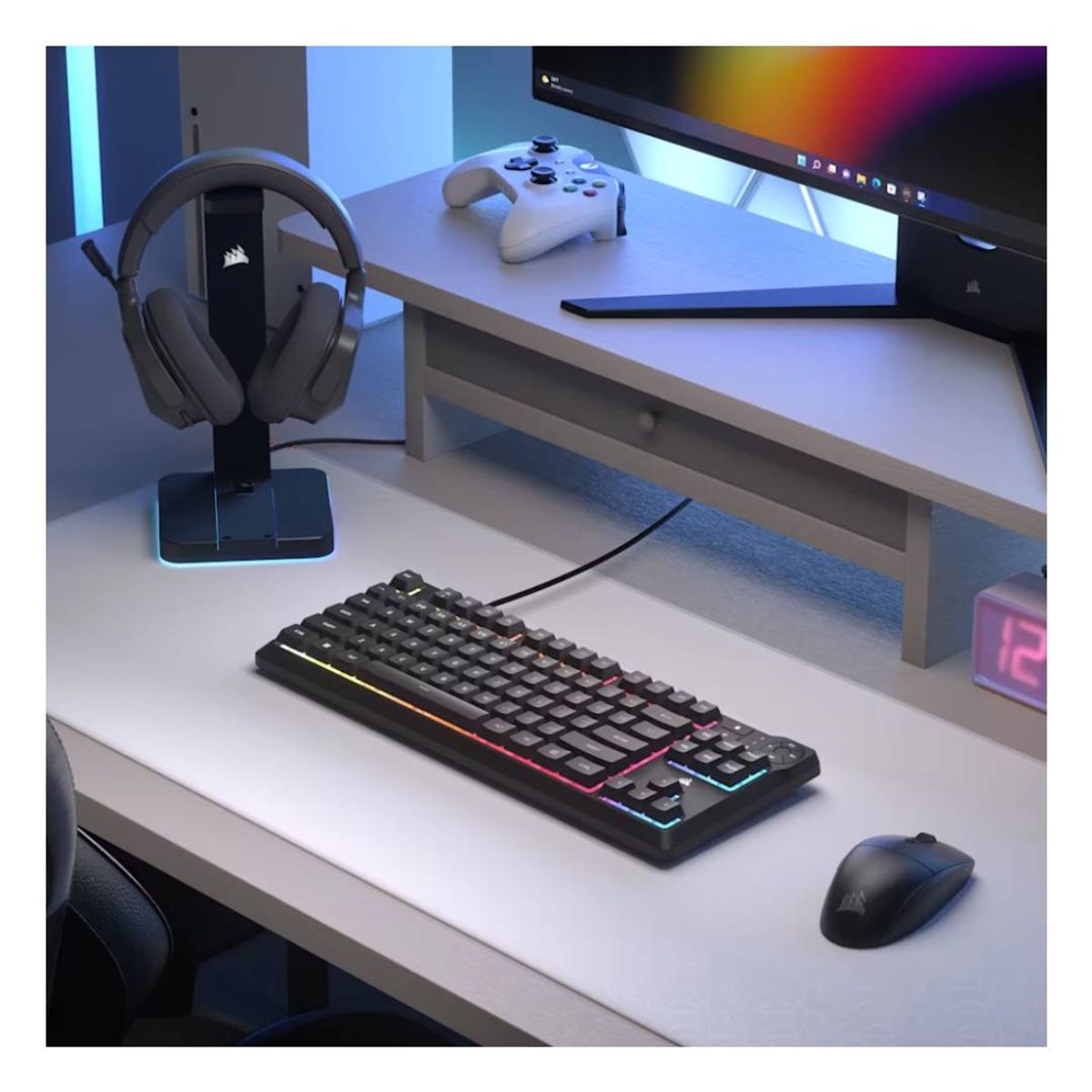 CORSAIR - Teclado Gamer Corsair K55 CORE TKL RGB