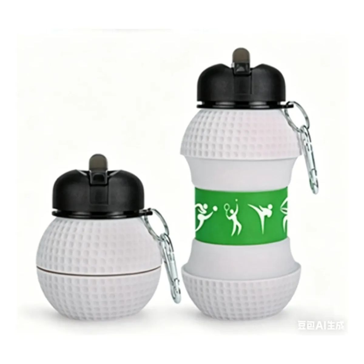 GENERICO - Botella de Agua plegable 550 ml Diseño Pelota de Golf