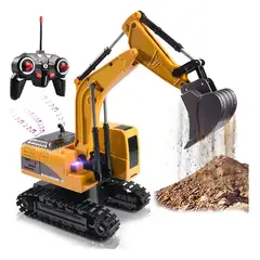 GENERICO - Retroexcavadora RC 1:18 Control Remoto Recargable 6 Canales