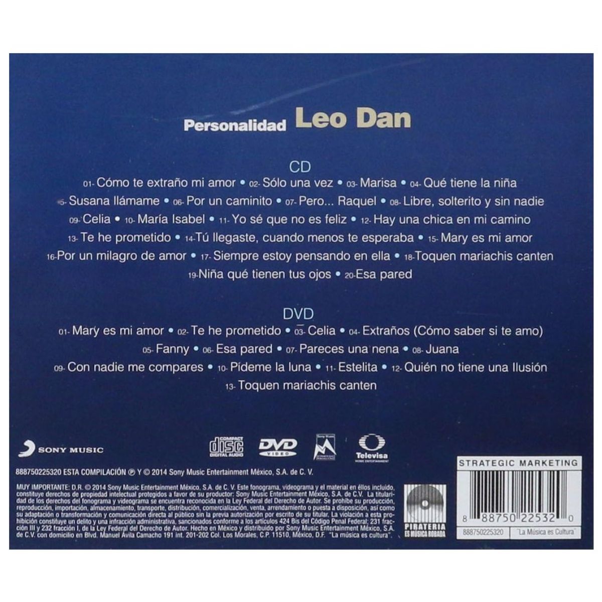 GENERICO - LEO DAN - PERSONALIDAD: TODOS SUS EXITOS (CD+DVD) / CD