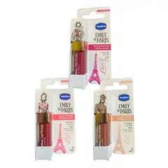 VASELINE - Línea Emily In Paris - Pack 3Tinted Lip Oil Balm: Rose Amour, Berry Bisous y Nude Cream