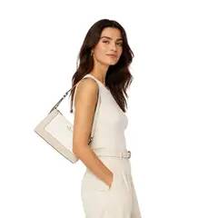 KATE SPADE - Cartera Lena Medium Suede Cuero Negro