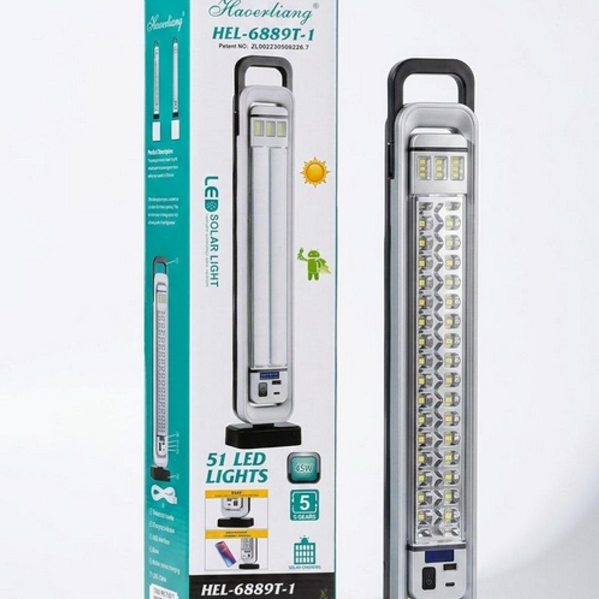 GENERICO - Lampara Solar Portátil Recargable Usb Hel-6889t