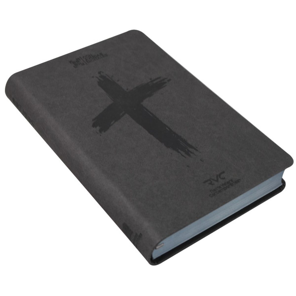 SOCIEDAD BIBLICA CHILENA - Biblia Reina Valera Contemporánea letra 10 puntos imitación piel gris cruz