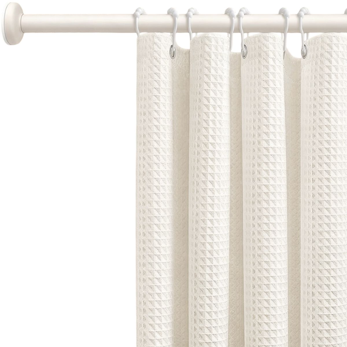 OKAY - Cortina De Baño Impermeable Con Textura Waffle 180x180cm