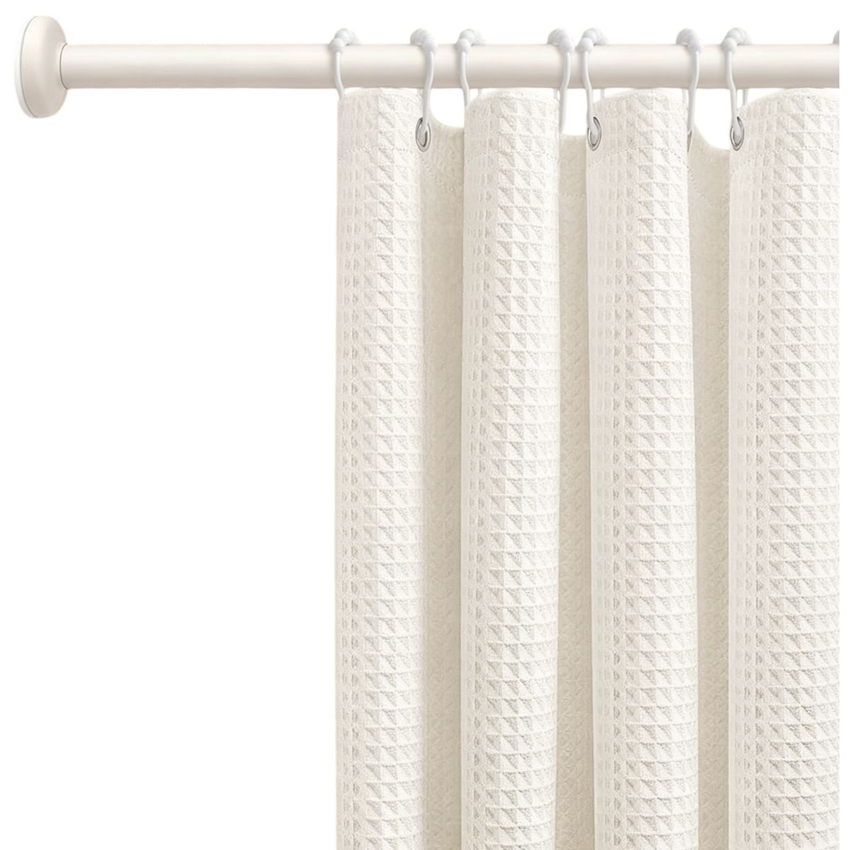 OKAY - Cortina De Baño Impermeable Con Textura Waffle 180x180cm