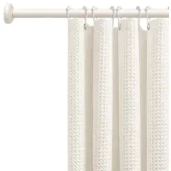 OKAY - Cortina De Baño Impermeable Con Textura Waffle 180x180cm