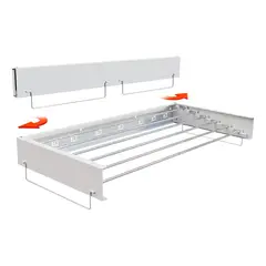GENERICO - Tendedero de Ropa Plegable y Retráctil de Pared color Blanco