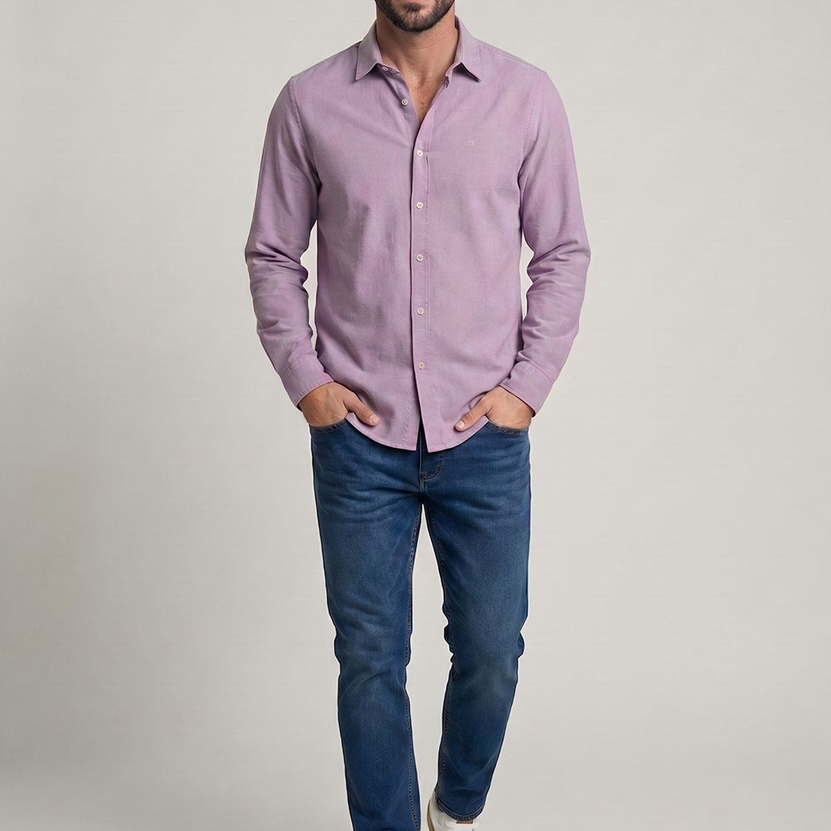 FEROUCH - Camisa Oxford Sport Violet Ferouch