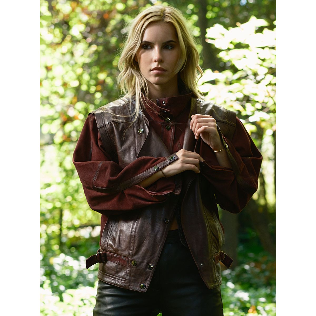 BOR - CHAQUETA CUERO IVY BURDEO