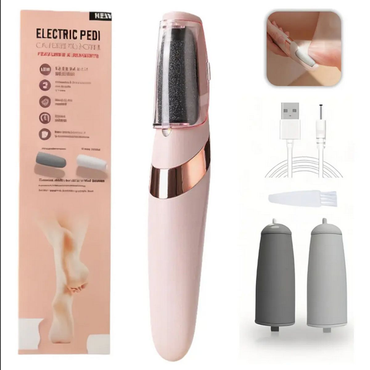 GENERICO - Removedor Eléctrico Pulidor De Pies Quita Callos Amolador