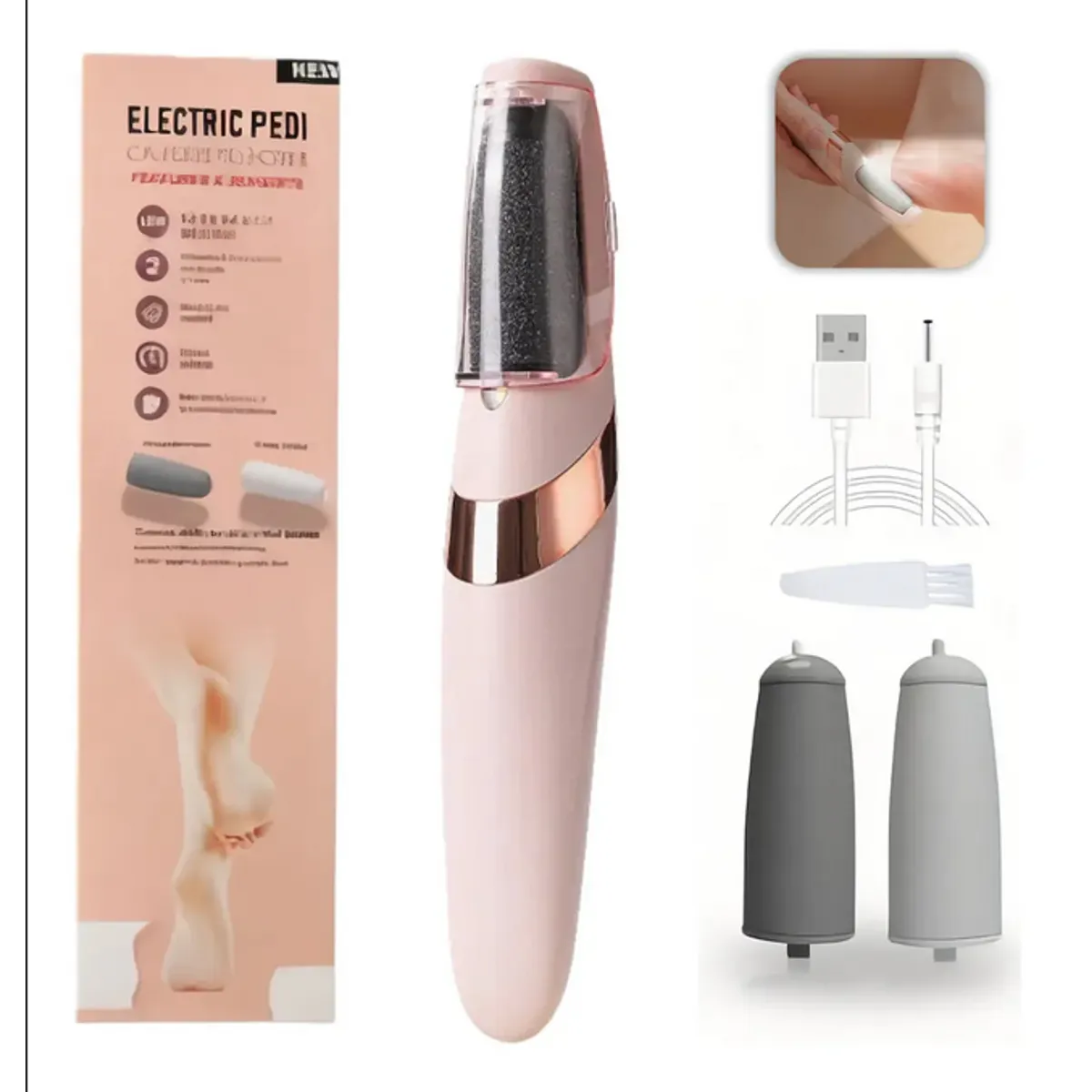 GENERICO - Removedor Eléctrico Pulidor De Pies Quita Callos Amolador