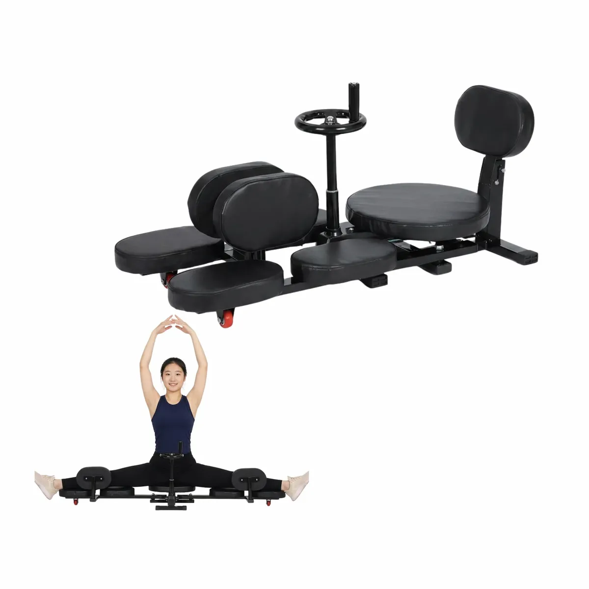 GENERICO - Máquina de Estiramiento para Splits 0-180° Entrenamiento de Flexibilidad con Almohadillas Acolchadas