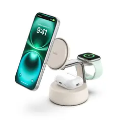 BELKIN - Base de carga 3 en 1 UltraCharge Pro Qi2 25W
