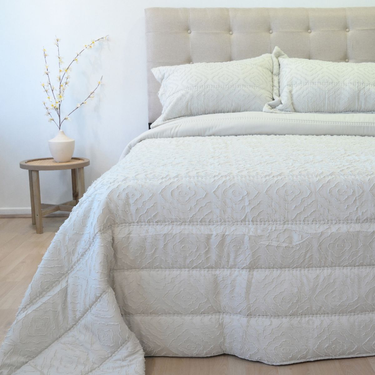 DORAL - Cubrecama Plumon Touch Deluxe Doral Azul 1.5 PLAZAS