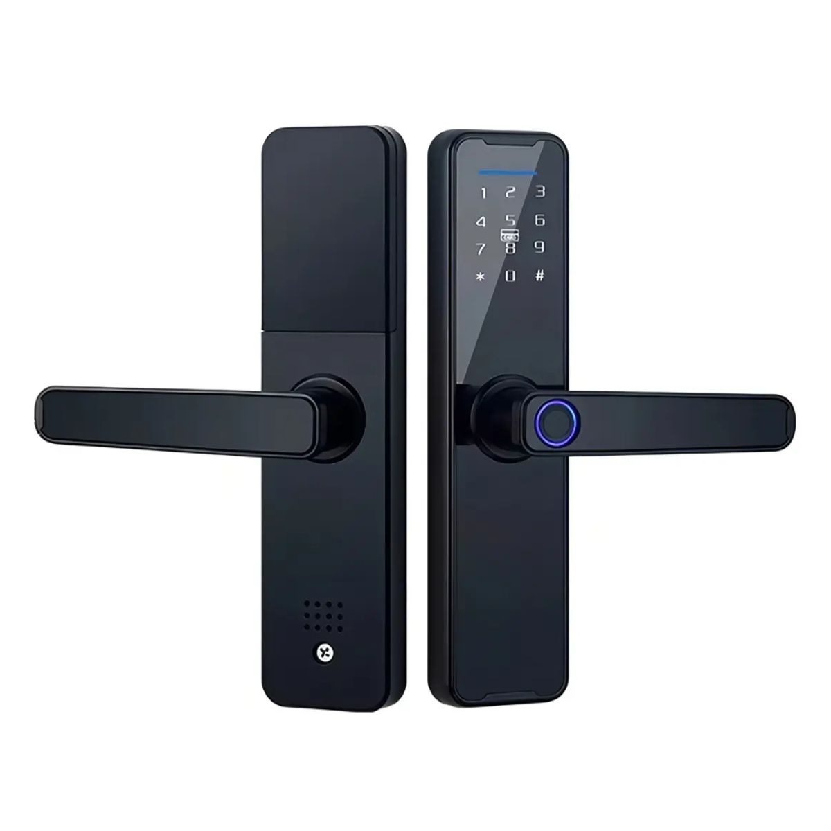 GENERICO - Cerradura Inteligente Digital Eléctrico Huella Wifi App Tuya Gris Oscuro