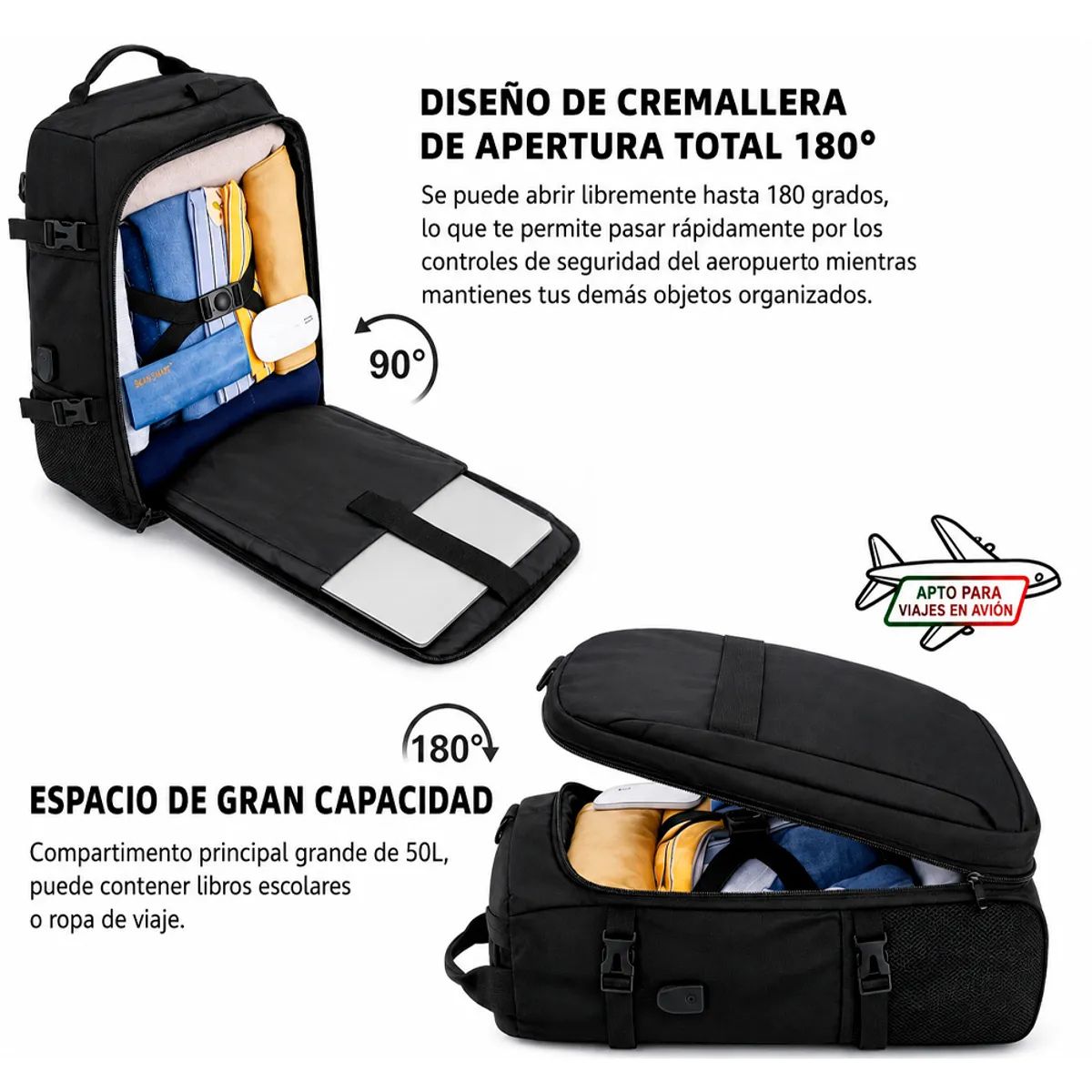 IRM - Bolso viaje mochila deportiva gym 50lt variante 4