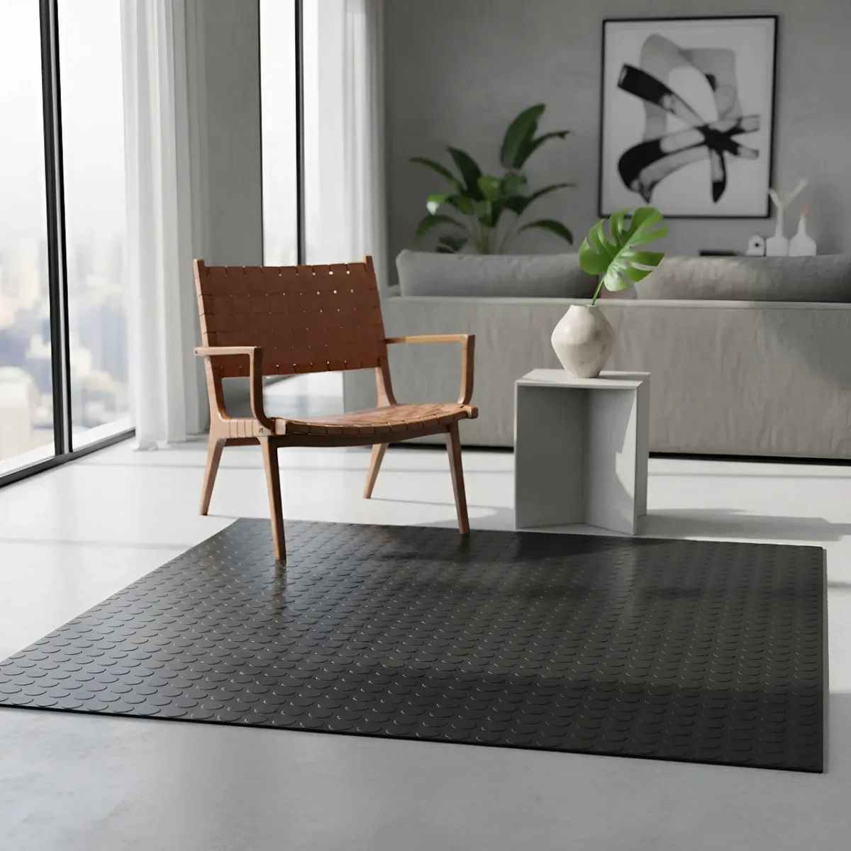 GENERICO - Piso goma antideslizante estoperol 3mm 5mts x 1mts