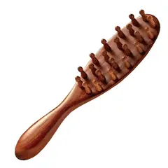 GENERICO - Cepillo De Madera Natural Masajeador Anti Frizz Anti Estática