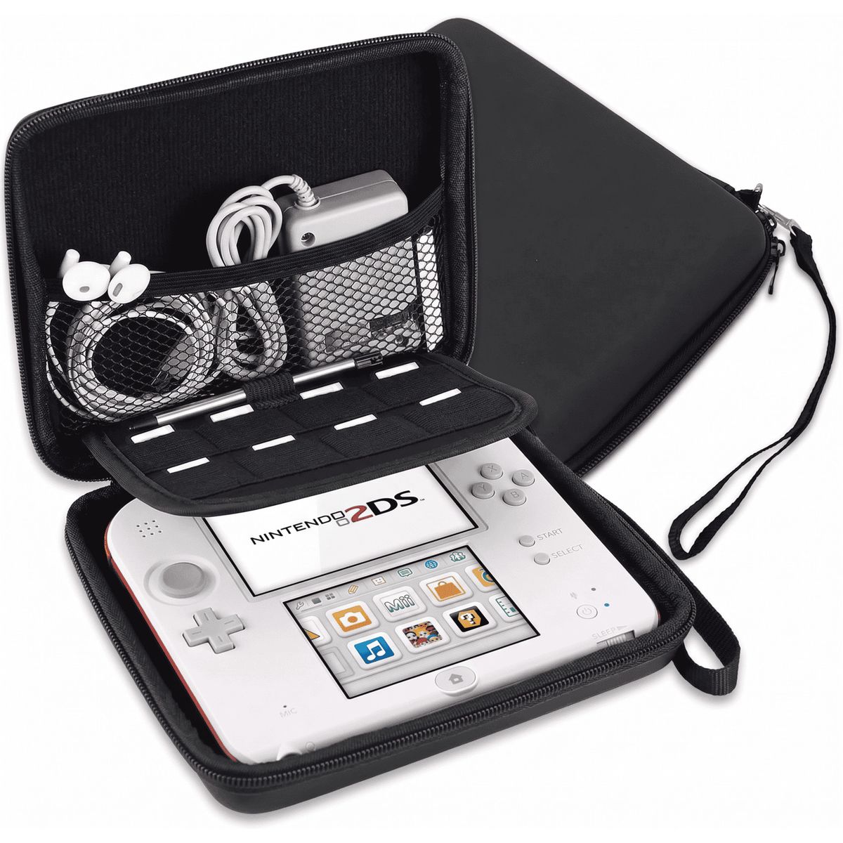 GENERICO - Estuche Protector Rigido para Nintendo 2DS Negro