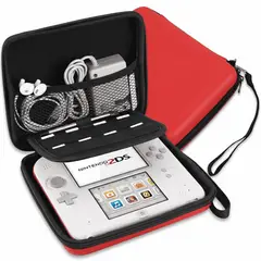 GENERICO - Estuche Protector Rigido para Nintendo 2DS Rojo