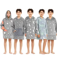 GENERICO - Polerón Manta Gigante con Capucha de Sherpa Infantil