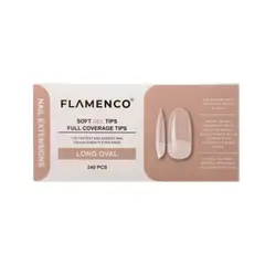 FLAMENCO - Tips Soft Gel 240 Pcs Oval Pb