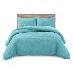 GENERICO - Plumón Sherpa Plush Verde Claro 2 Plazas Ultra Suave Abrigo Invierno con Diseño Trenzado