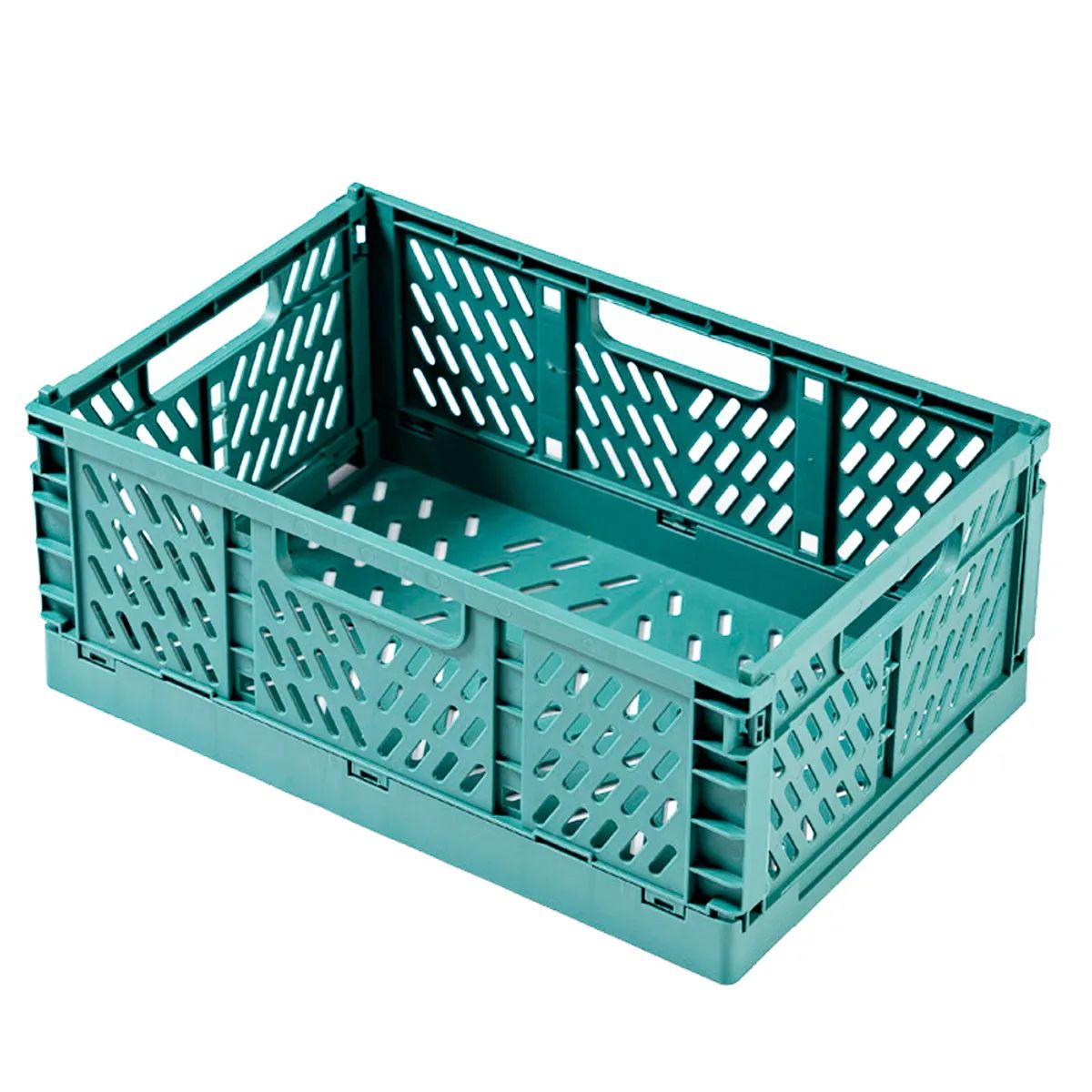 IRM - Caja canasto organizador plegable apilable verde