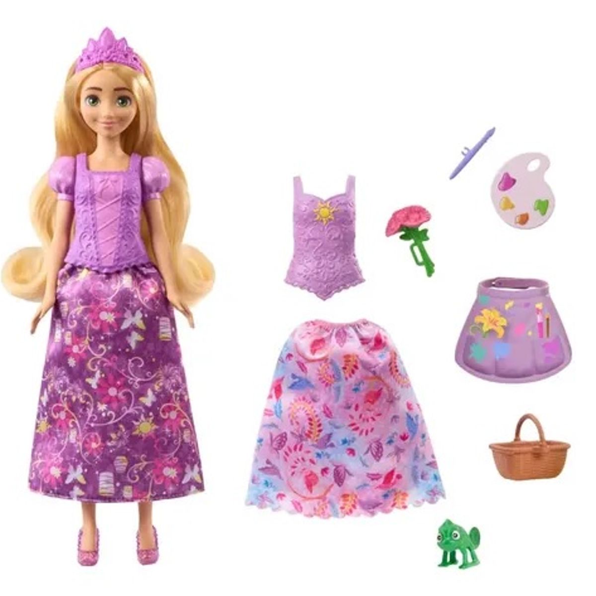 DISNEY - Muñeca  Rapunzel Cambio de Vestido JBG09