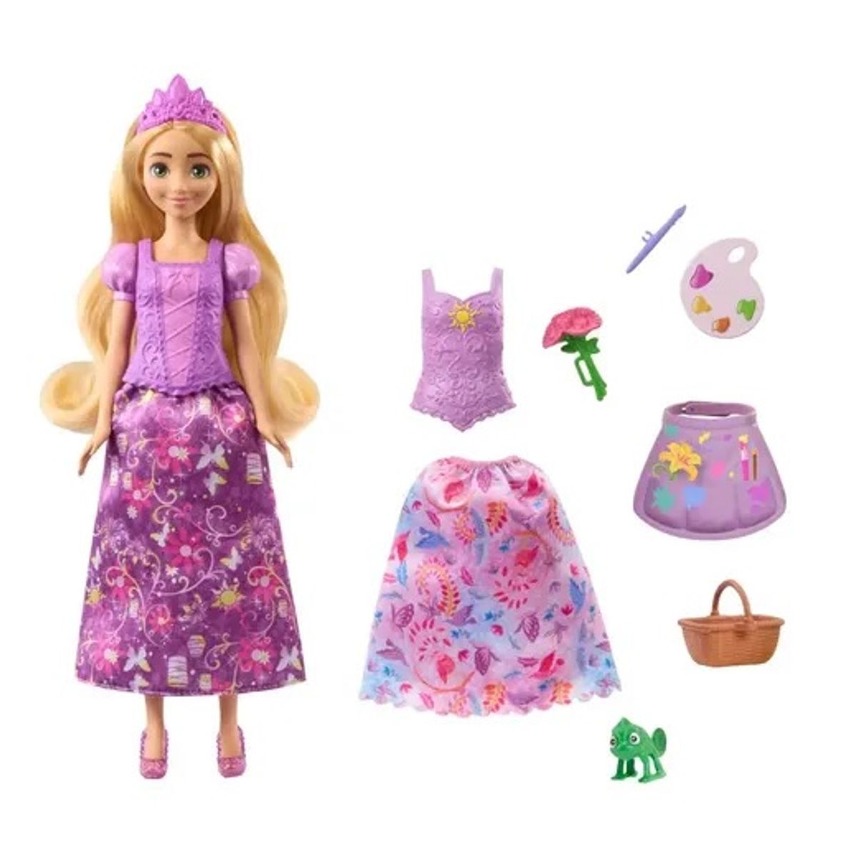 DISNEY - Muñeca  Rapunzel Cambio de Vestido JBG09