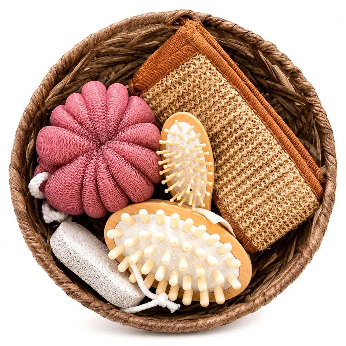 IRM - Set de bano regalo kit spa canasta redonda