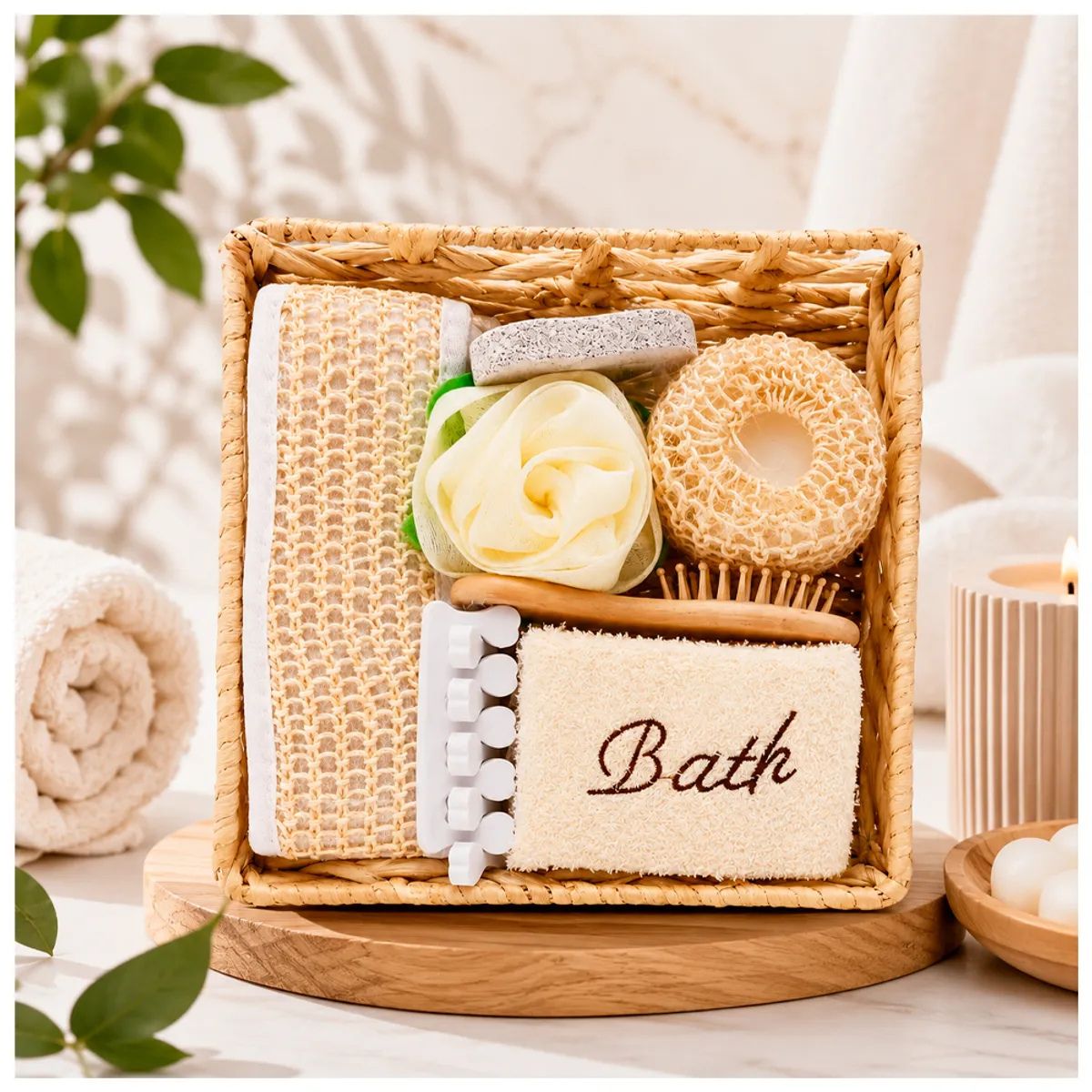 IRM - Set de bano regalo kit spa beige