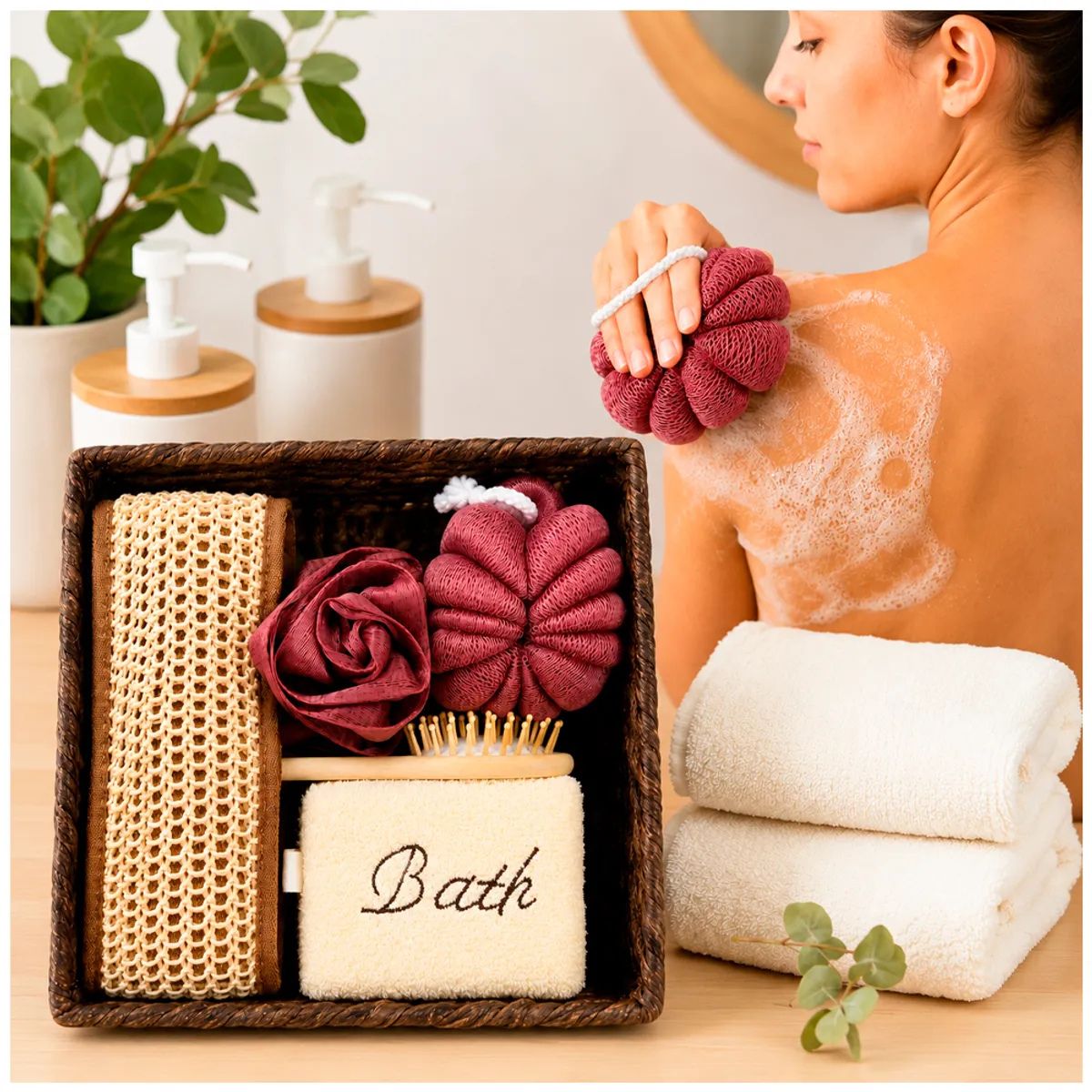 IRM - Set de bano regalo kit spa marron