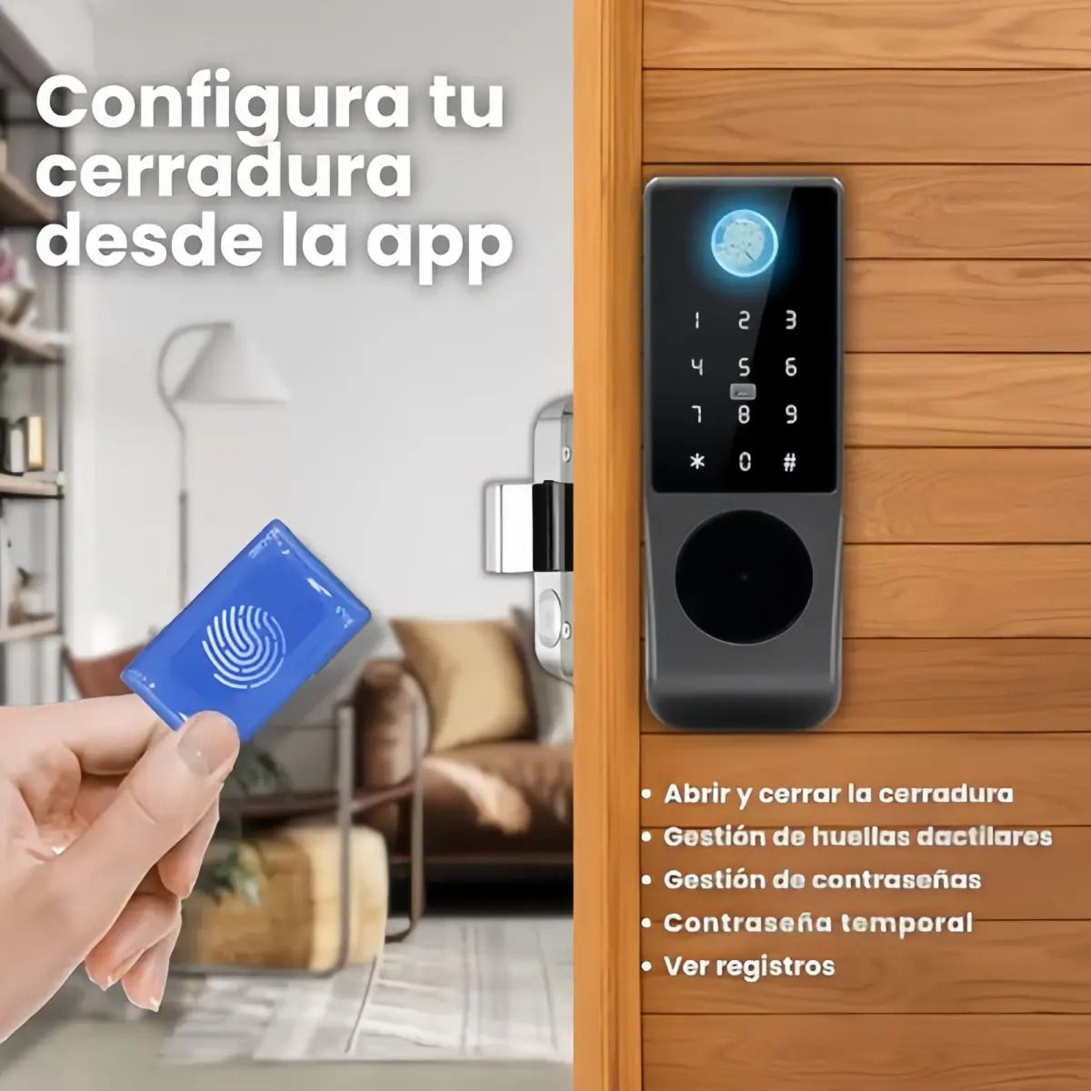 VIDA BUENAS - Cerradura Inteligente Digital Inteligente App Wifi Vida