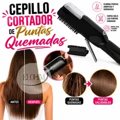 GENERICO - Cepillo Cortador de Puntas Quemadas- Reparación Instantánea del Cabello