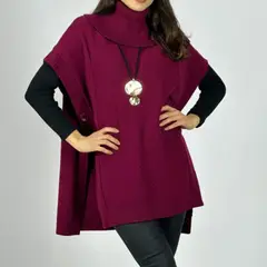 ARRAKASTA - Poncho de lana spandex
