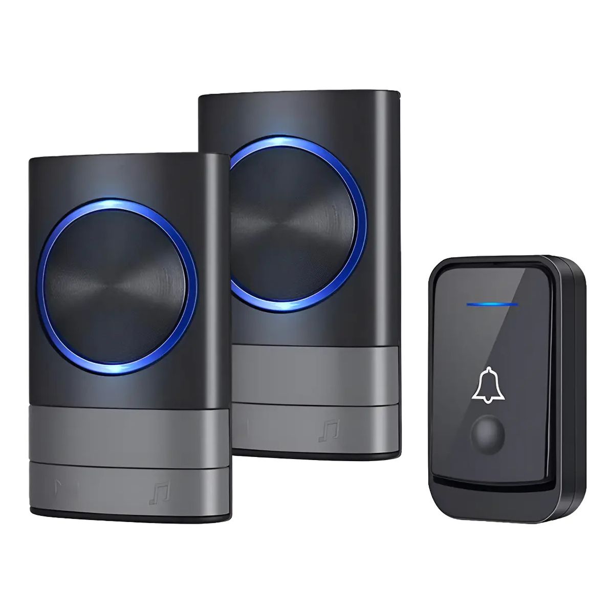 VIDA BUENAS - Timbre Inalámbrico Para Puerta Con 2 Receptores Impermeables