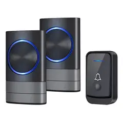 VIDA BUENAS - Timbre Inalámbrico Para Puerta Con 2 Receptores Impermeables