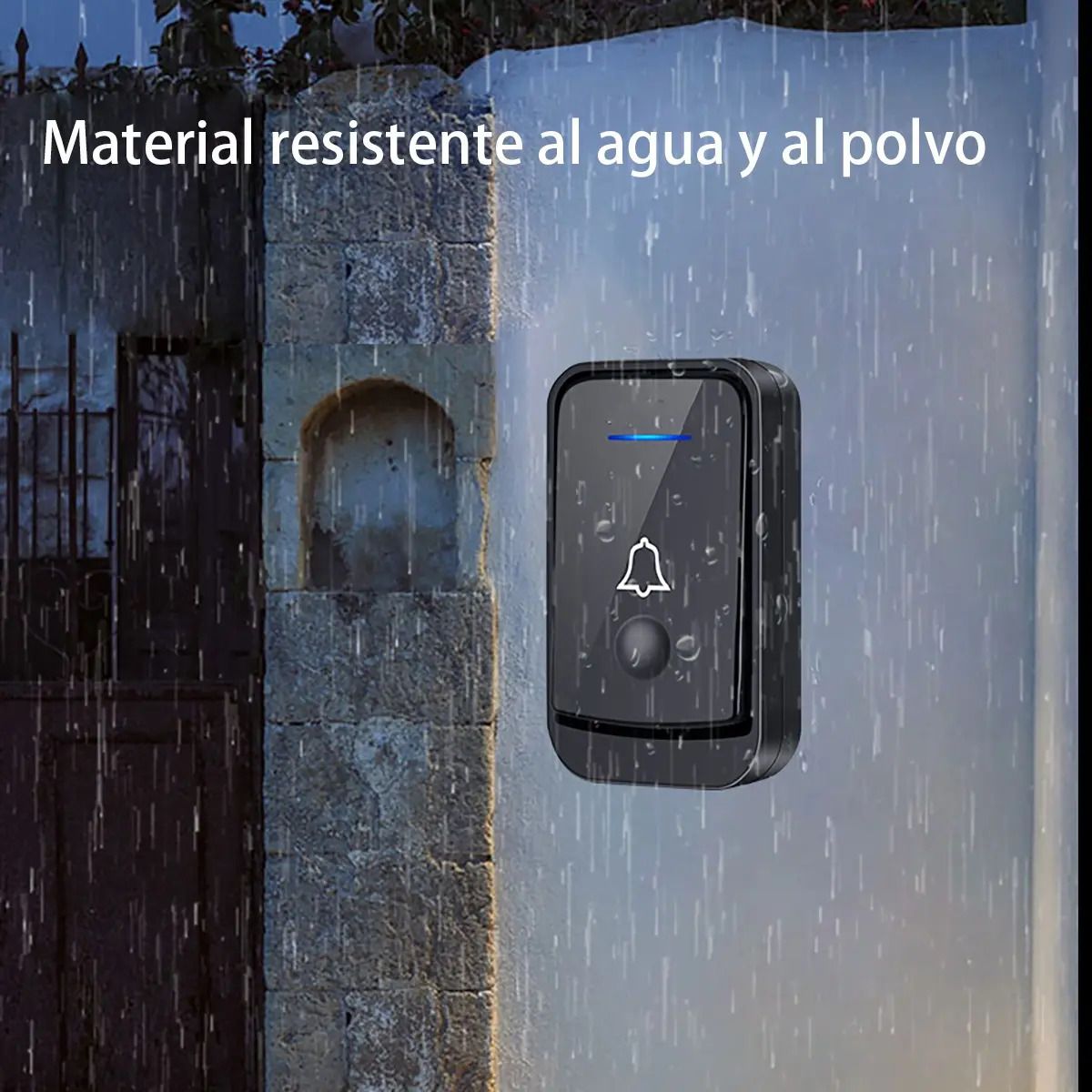 VIDA BUENAS - Timbre Inalámbrico Para Puerta Con 2 Receptores Impermeables