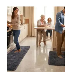 GENERICO - Set de Alfombras de Cocina Peluda Modernas