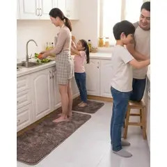 GENERICO - Set de Alfombras de Cocina Peluda Modernas